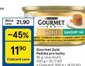 Paštika pro kočky Gold Gourmet Purina