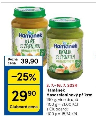 Příkrm masozeleninový Hamánek