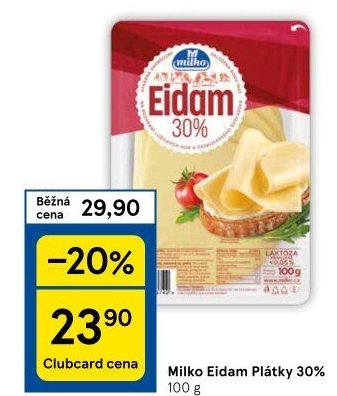 Sýr Eidam 30% Milko