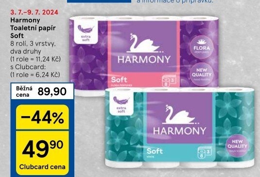 Toaletní papír 3vrstvý Harmony