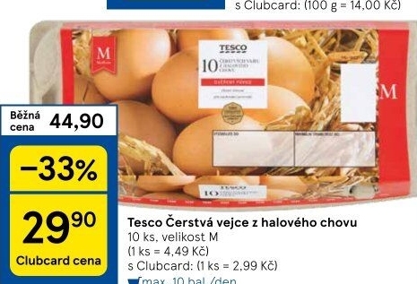 Vejce M Tesco