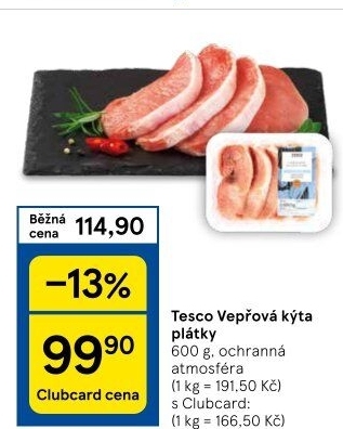 Vepřová kýta bez kosti Tesco