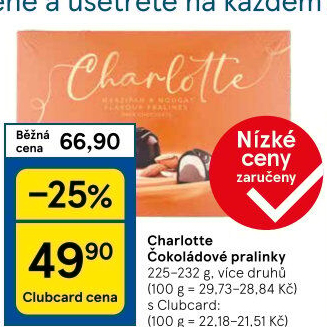 Bonboniéra pralinky Charlotte