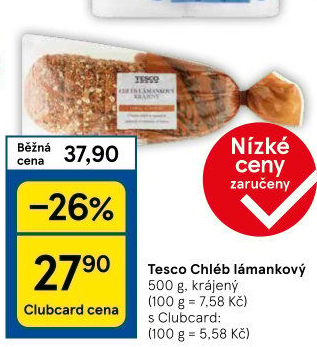 Chléb lámankový Tesco