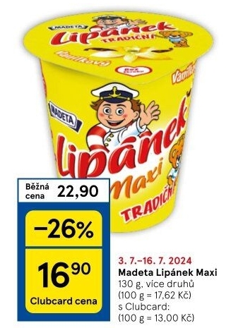 Dezert Lipánek Madeta