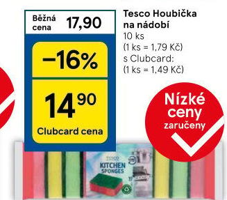 Houbičky na nádobí Tesco