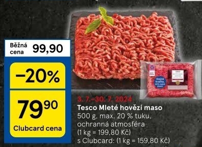 Hovězí mleté maso Tesco