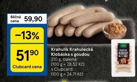 Krahulecká klobása s goudou na gril Krahulík