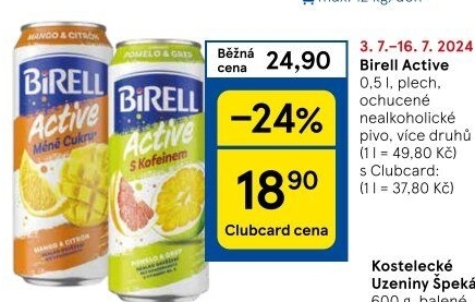 Nealkoholické pivo ochucené Active Birell