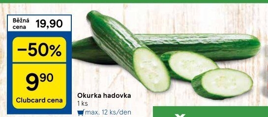 Okurka salátová - hadovka