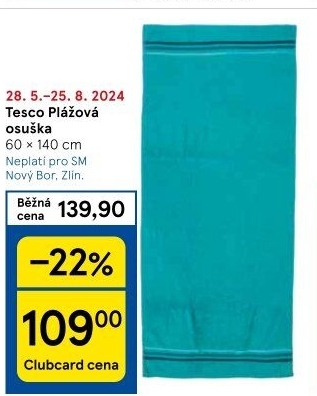 Osuška plážová Tesco