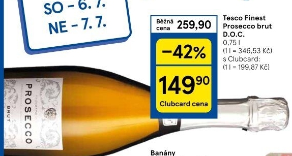 Prosecco brut DOC Tesco finest