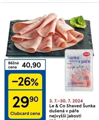 Šunka dušená nejvyšší jakosti LE&amp