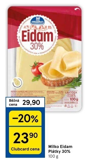 Sýr Eidam 30% Milko