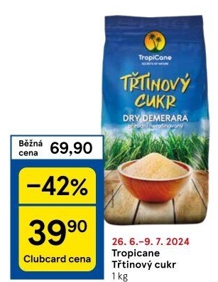 Třtinový cukr Dry Demerara TropiCane