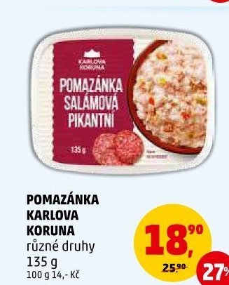 Pomazánky Karlova Koruna