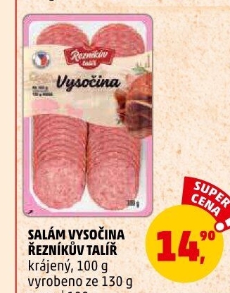 Salám Vysočina Řezníkův talíř - Penny Market akcniletaky.com