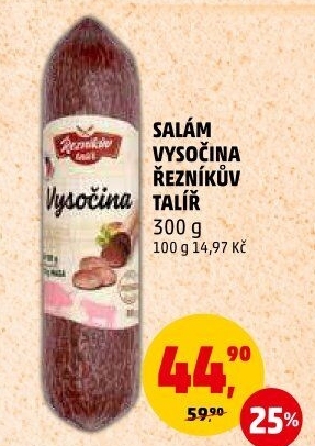 Salám Vysočina Řezníkův talíř