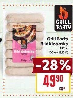 Bílé klobásky Grill Party