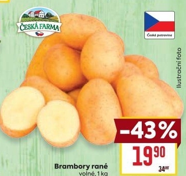 Brambory konzumní rané Česká farma