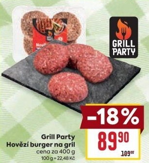 Hovězí burger Grill Party