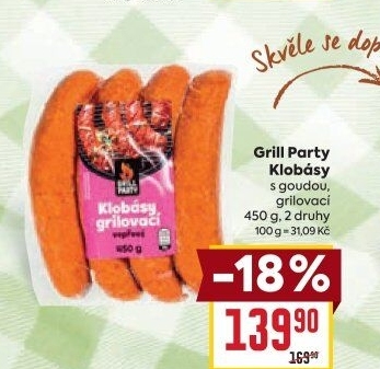 Klobása s goudou Grill Party