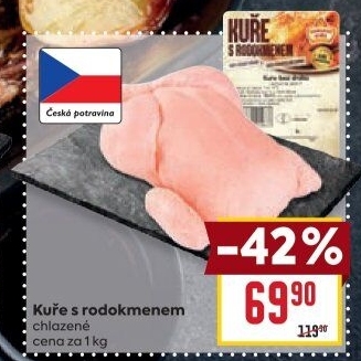 Kuře s rodokmenem Vodňanské kuře