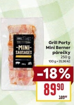 Párečky Miniberner Grill Party