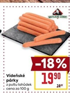 Párky vídeňské Kostelecké uzeniny