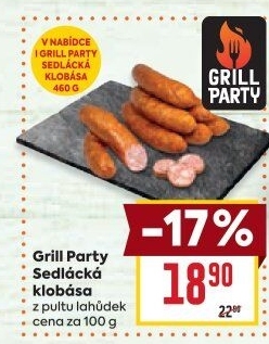 Sedlácká klobása Grill Party