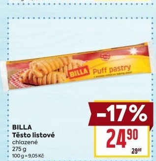 Těsto listové Billa