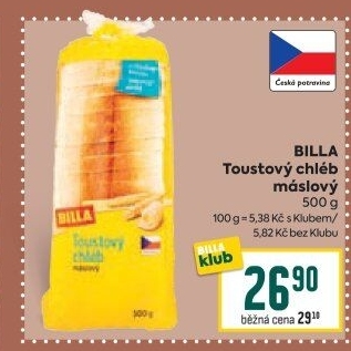 Toustový chléb Billa