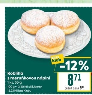 Kobliha s ovocnou náplní