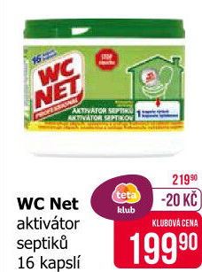 Aktivátor septiků biologický WC Net