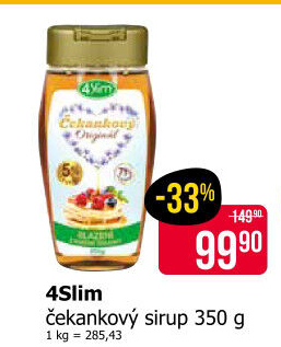 Čekankový sirup 4Slim