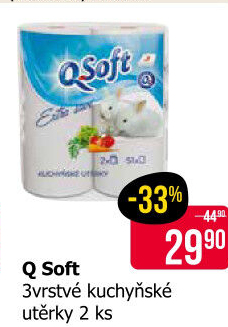 Kuchyňské utěrky 3vrstvé Q-Soft
