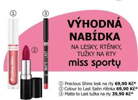 Lesk na rty Precious Shine Miss Sporty