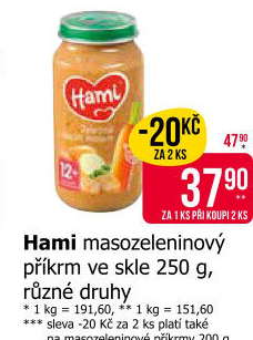 Příkrm masozeleninový Hami