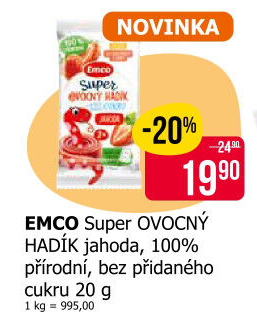 Super želé ovocný hadík Emco