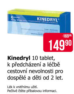 Tablety proti nevolnosti Kinedryl