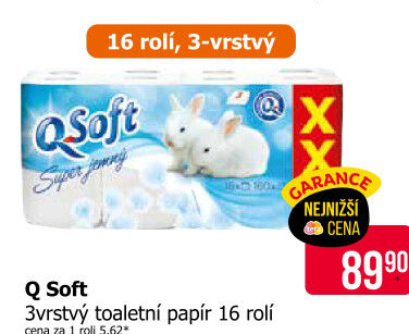 Toaletní papír 3vrstvý Q Soft