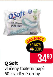 Vlhčený toaletní papírQ Soft