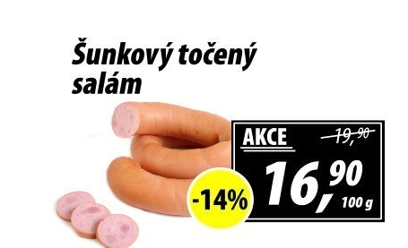 Salám šunkový točený
