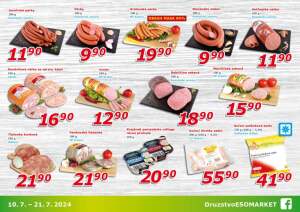 akční leták ESO MARKET 10.7.2024-21.7.2024
