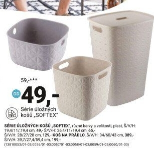 SÉRIE ÚLOŽNÝCH KOŠŮ „SOFTEX“