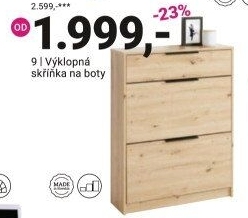 VÝKLOPNÁ SKŘÍŇKA NA BOTY „BELA“