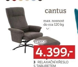 RELAXAČNÍ KŘESLO S TABURETEM