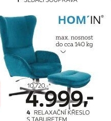 RELAXAČNÍ KŘESLO S TABURETEM