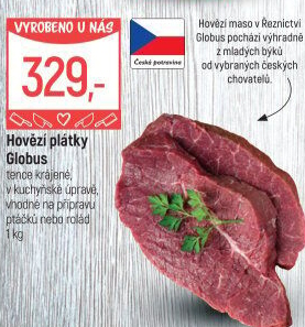 Hovězí plátky Globus