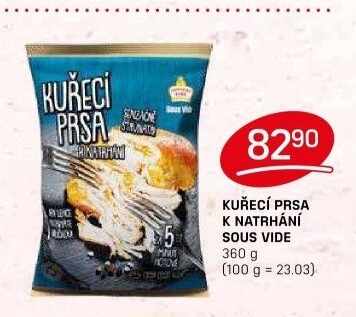 Kuřecí prsa k natrhání sous vide Vodňanské kuře